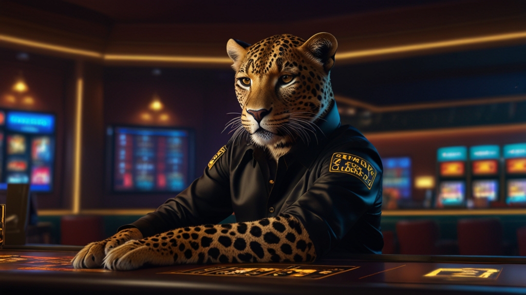 Interfaccia casino con metodi di prelievo e tema leopardato